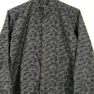 Grey Printed Casual Shirt (Men's)