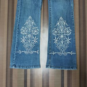 X-100 Size-30 Bootcut Women Denim Jeans