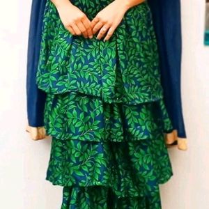 Green Sharara Dress Without Dupatta