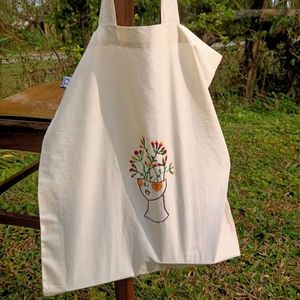 Hand Embroidered Customised Tote Bag