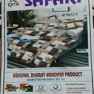 Brand New Cotton Feel King Bedsheet + 2 Pillow