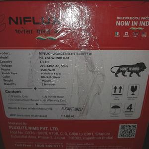 Niflux Electric Kettle 1.5 Litre
