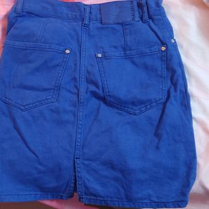 Blue Mini Skirt Imported