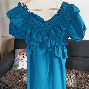 Blue Ruffle Dress