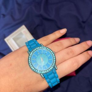Aqua Blue QUARTZ wristwatch