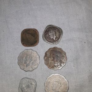 One ANNA Old 6 Coins