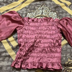 Crop Top, Rose Colour ,Party Wear