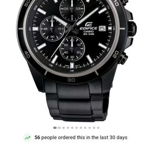 New Casio Edifice efr-526bk Black Stainless Watch