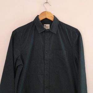 Teal Green Printed Shirt (Men's)