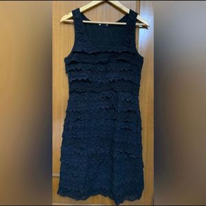 Mandarin Black Layered Dress