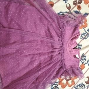 Purple Frock For Baby Girl