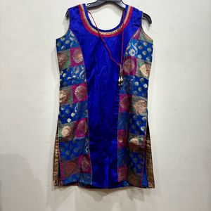 Blue Pink Sharara Set With Dupatta