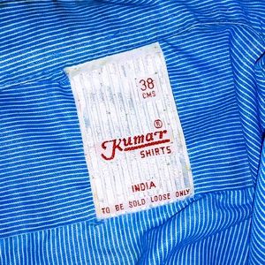 Kumar Light Blue 🎽Polyester Cotton Shirt.🎽