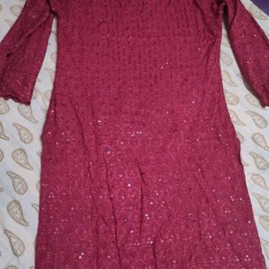 Maroon Kurta With Plazo