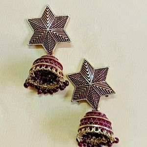 Indian Star Jhumka Earrings