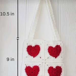 Crochet❤️🩷 Heart Shoulder Bag