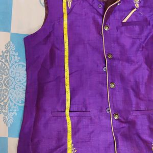 Purple Ethnic Jacket Koti