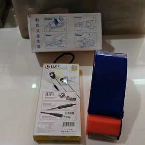 Tape Cutter With Free Tap And Perfume Earphone Fre