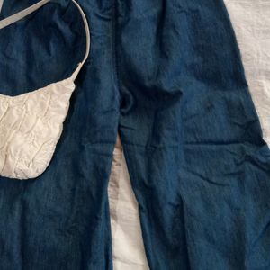 Korean Blue Y2k Trousers.