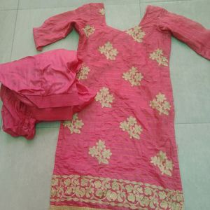 Pink Full Patiyala Suit