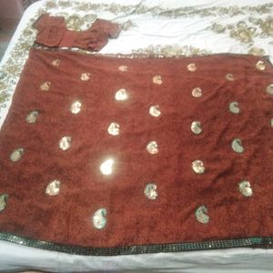 Brown colour Saree for Daily Use