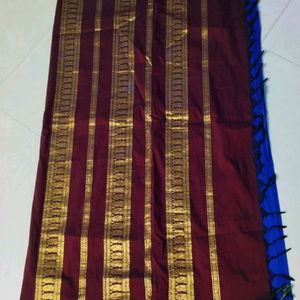 Blue Colour Pure Gadwal Saree