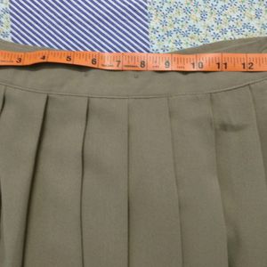 Korean Pleated Midi Wrap Around Skirt