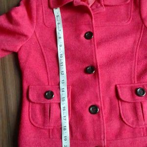 Carrot Pink Coat/Jacket For Girls.