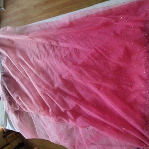 Pink Shade And Black Saree (Women's)