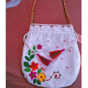 Designing Hand Enbroidery Potli Bag