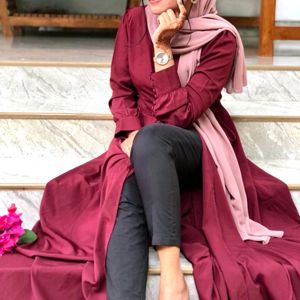 Berrylush Women Maroon Solid Bishop Sleeves Dress