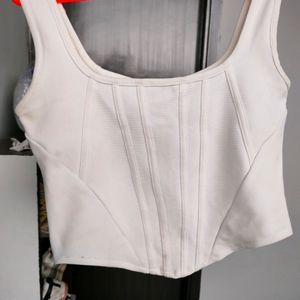 Myntra White Corset Top