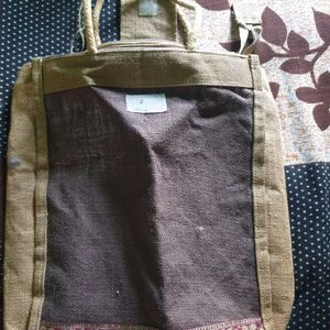 Khaki-brown Jute Bag