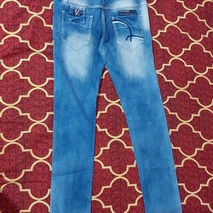 Blue Wash Straight Fit Jeans