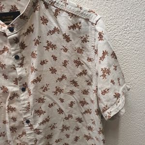 Showoff Floral Printed Half Shirt (Men's)