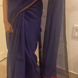 Blue Chanderi Saree