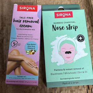 Hair Remover Cream And Nose Strips Combo