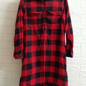 Gap Red Cheks Dress