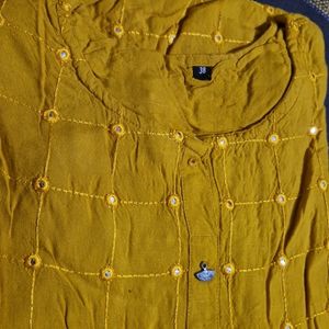 Straight Yellow Kurta