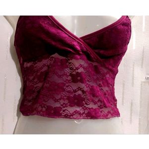 🎀maroon Crop Top 🎀From Womens 🎀🌹🛍️ Length/16