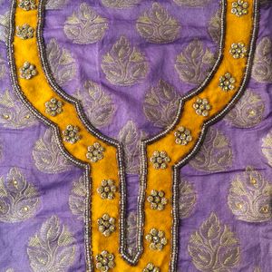 2 Light Purple Kurta Front Fabric