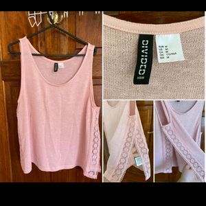 H&M Dividend Pink Cut Top