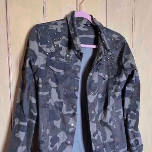 Camo Studded Jacket