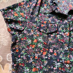 Floral Printed Shirt Cum Top