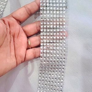 🥳beautiful Attractive Silver Colour Lace