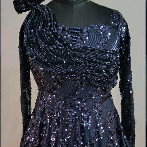 Designer Gown Navy Blue