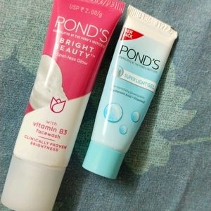 Ponds White Beauty Facewash And Super Light Gel Moisturizer