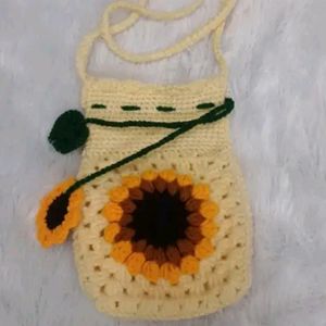 Crochet Sunflower Bag