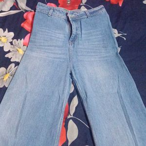 Blue Wide Leg Jeans