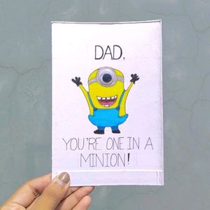 Handmade Minion Father's Day Card 🥰